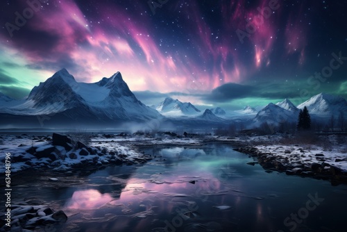 aurora borealis near the north pole © jechm