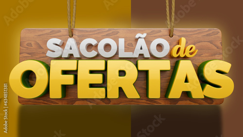 selo 3d ''sacolão de ofertas''