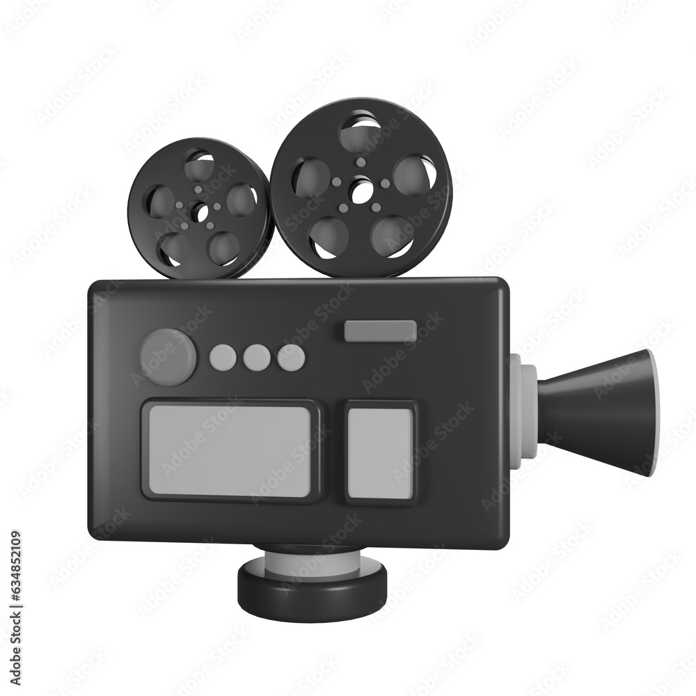 3d icon movie camera, specialized movie camera, 3d rendering, 3d icon, 3d blender, 3d illustration