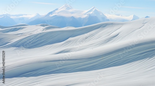  a man riding skis down the side of a snow covered slope.  generative ai