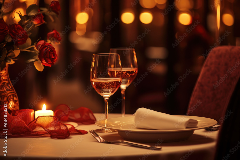 Romantic Dinner in Elegant Restaurant - Intimacy, Romance, and Luxury