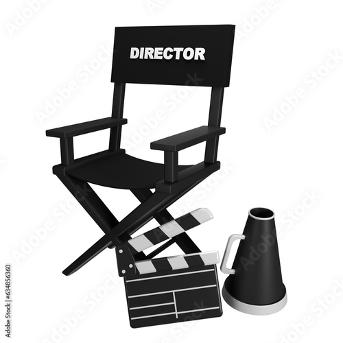 Obraz na płótnie 3d icon director set up, 3d rendering, 3d illustration