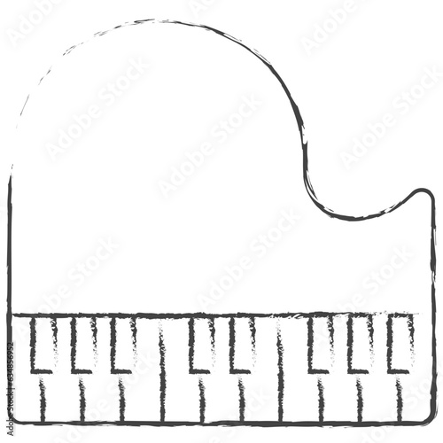 Hand drawn Piano illustration icon