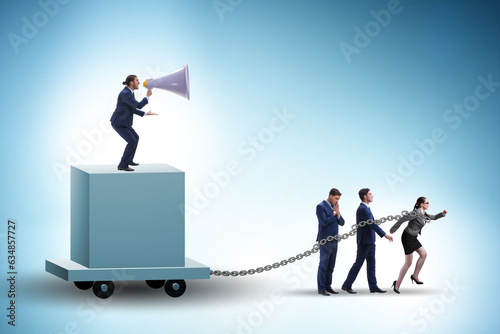 Tableau sur toile Concept of bossy autocratoc leadership