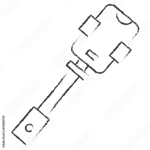 Hand drawn Selfie stick illustration icon