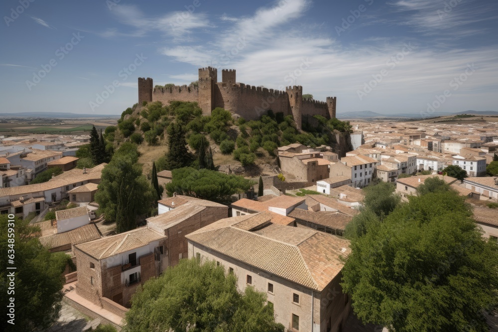 Historic charm in Cáceres, Spain: medieval alleyways, Bujaco Tower and vibrant gastronomy., generative IA