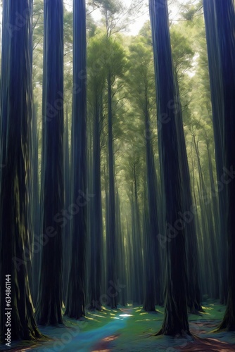A Forest Filled With Lots Of Tall Trees