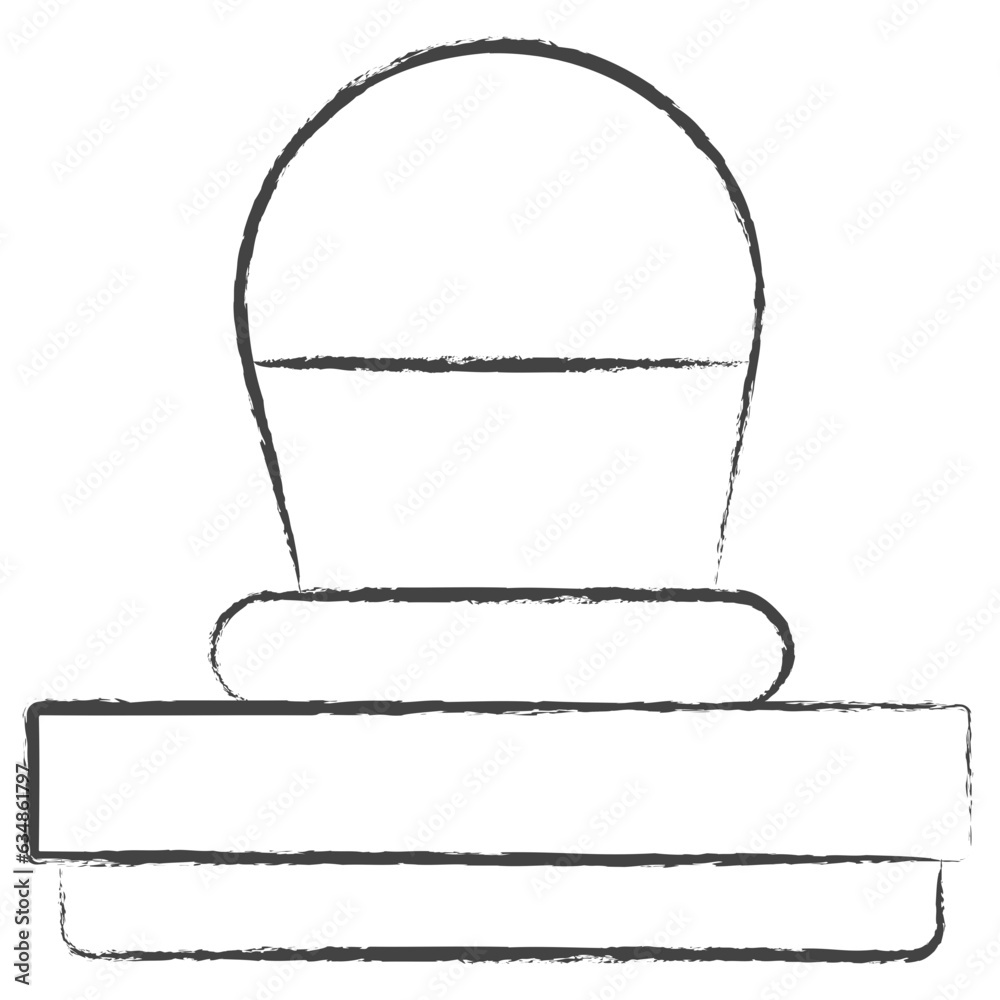 Fototapeta premium Hand drawn Stamp illustration icon