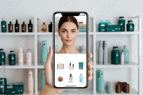 Use of AI-powered visual search in online retail, showcasing a customer taking a photo of a product or using an image to search for similar items, enhancing the discovery and shopping experience