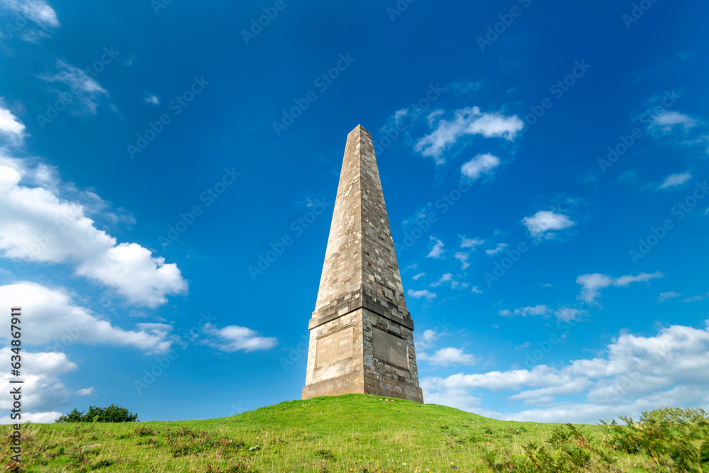 Eastnor Obelisk,near Malvern hills,low angle view,,Ledbury,Hertfordshire,United Kingdom. Eastnor Obelisk,near Malvern hills,low angle view,,Ledbury,Hertfordshire,United Kingdom.