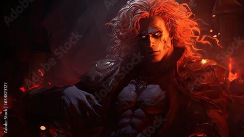 Luminous Descent: Encounter with Illuminate Hades, the Underworld's Ruler, Amidst Shadows