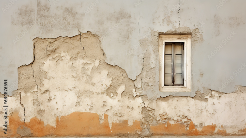 old wall with window
