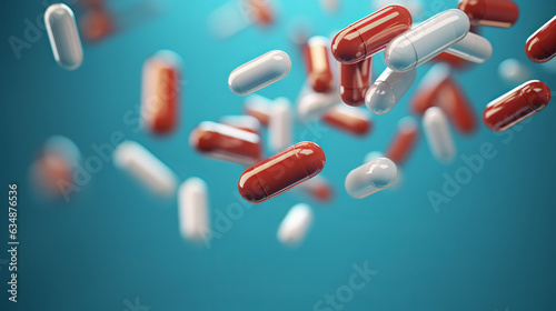 medical pills of medication on a soft background theme wallpaper