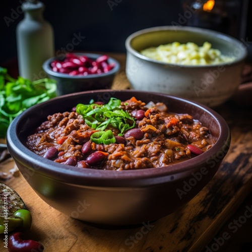 Bowl chili con carne | Generative AI