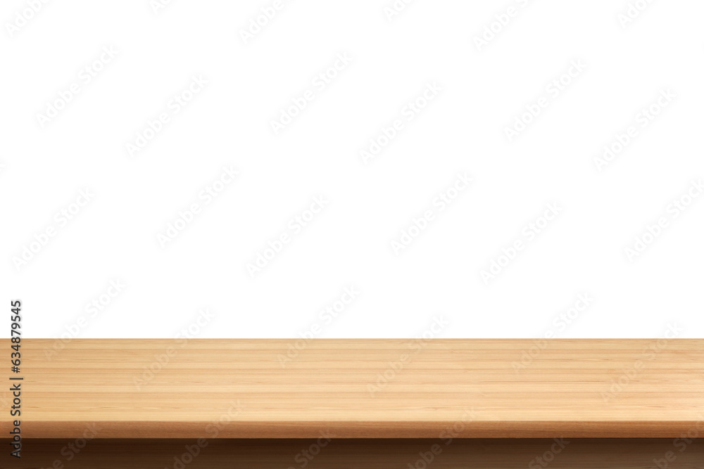 empty wooden table front view isolated PNG transparent