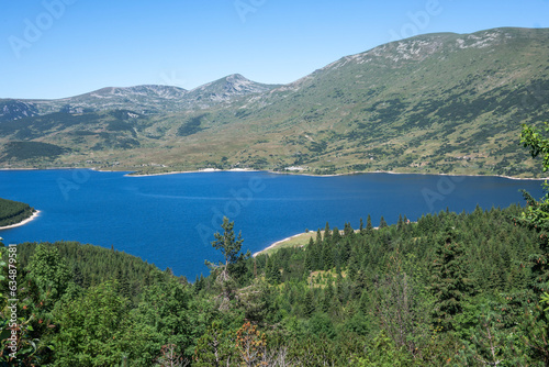 Landscape of Belmeken Dam  Rila mountain  Bulgaria