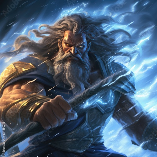 Zeus's Thunderous Moment: Supreme God's Majesty Unveiled