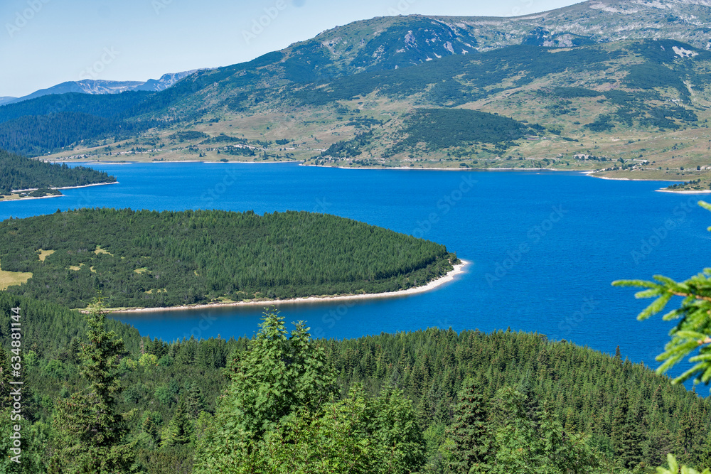 Fototapeta premium Landscape of Belmeken Dam, Rila mountain, Bulgaria