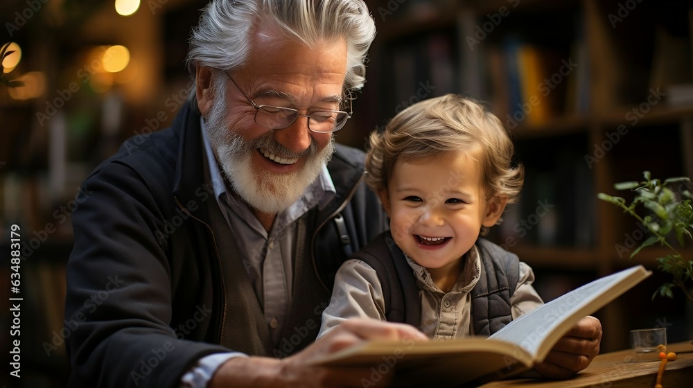 Grandparent Reading to Grandchild