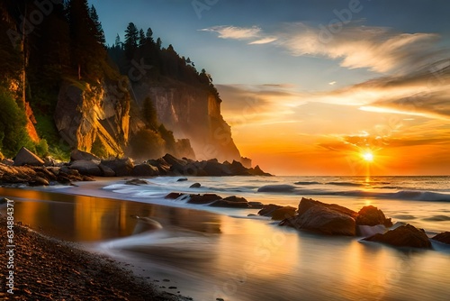 sunset on the beach