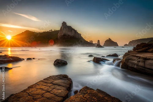 sunset over the sea