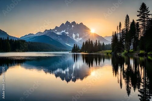 sunrise over lake © pick pix