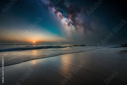 night landscape with moon