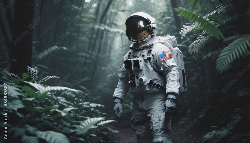 Astronaut in the forest
