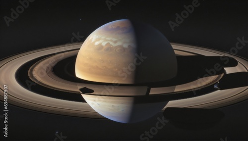 Saturn planet in space