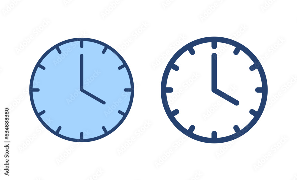 Clock icon vector. Time sign and symbol. watch icon Clock icon vector. Time sign and symbol. watch icon
