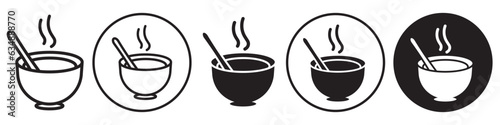 Canvas Print Soup Bowl symbol Icon