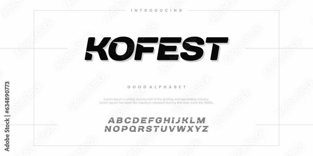 Abstract minimal modern alphabet fonts. Typography technology vector illustration Abstract minimal modern alphabet fonts. Typography technology vector illustration