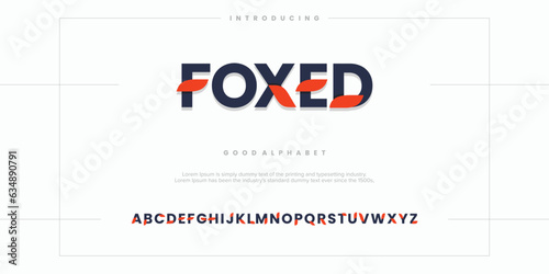 Modern abstract digital alphabet font. Minimal technology typography, Creative urban sport fashion futuristic font and with numbers. vector illustration