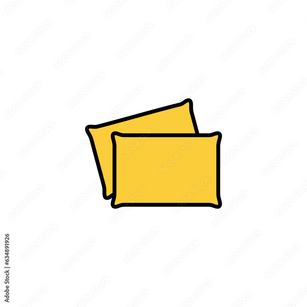 Pillow icon vector for web and mobile app. Pillow sign and symbol. Comfortable fluffy pillow Pillow icon vector for web and mobile app. Pillow sign and symbol. Comfortable fluffy pillow