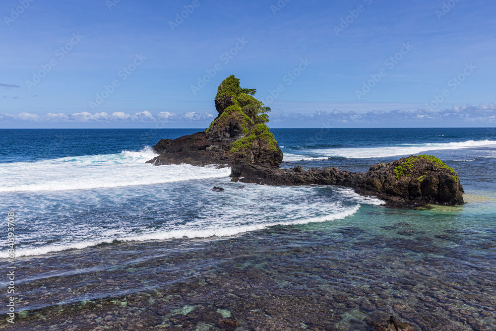 Beautiful landscape view of the National Park of American Samoa on the island of Tutuila. Beautiful landscape view of the National Park of American Samoa on the island of Tutuila.
