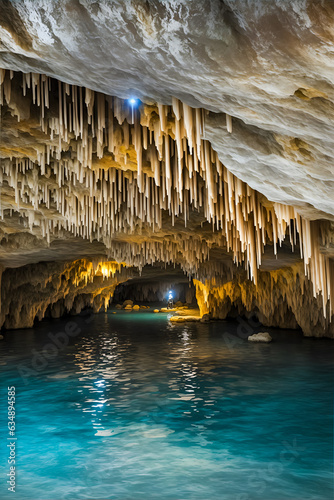 Caves – stalactites, stalagmites, underground lakes, glow worms, darkness, exploration, spelunking, cave diving, rock