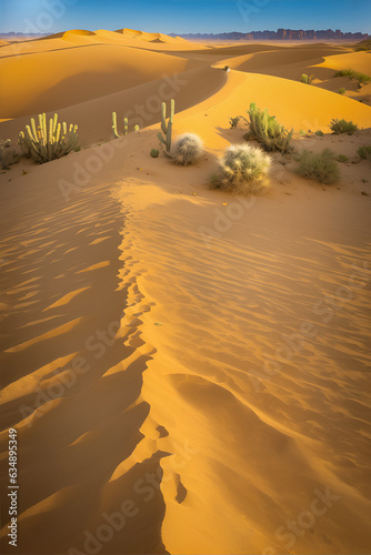 Deserts – sand dunes, rock formations, cactus, rattlesnakes, s photo