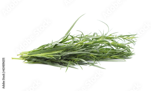Bunch of fresh tarragon on white background © New Africa