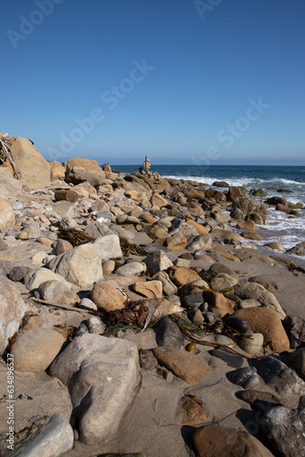 rocks and sea in california