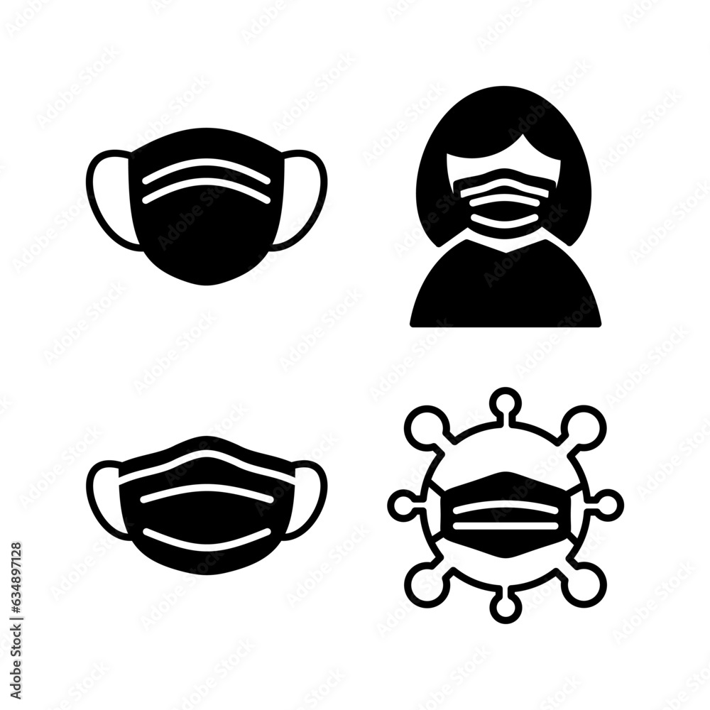 Face mask icon vector. medical Face Mask icon. Face mask icon vector. medical Face Mask icon.