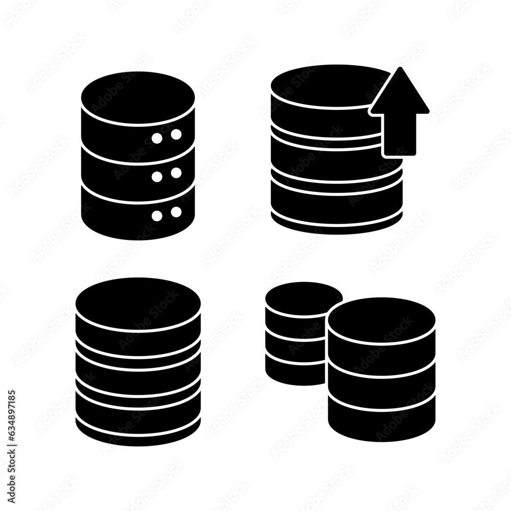 Database icon vector. server icon. storage Database icon vector. server icon. storage
