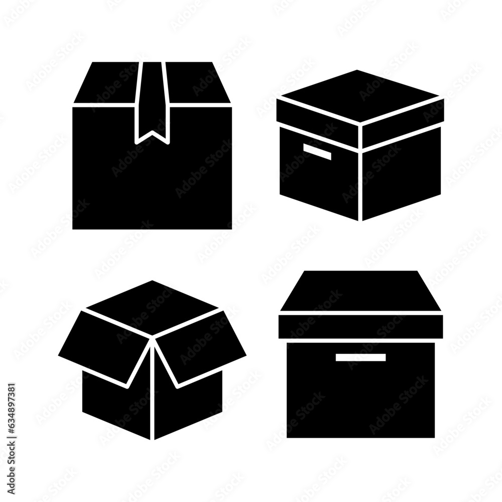 Box icon vector. Box sign. delivery package. parcel box. Box icon vector. Box sign. delivery package. parcel box.
