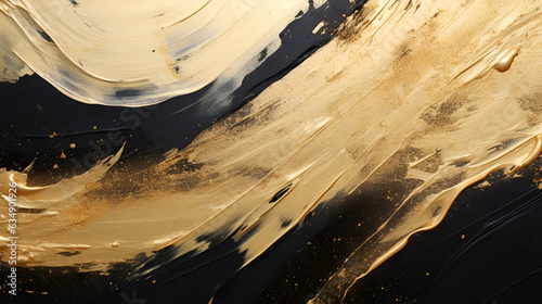 gold acrylic paint background, pain strokes, golden colours