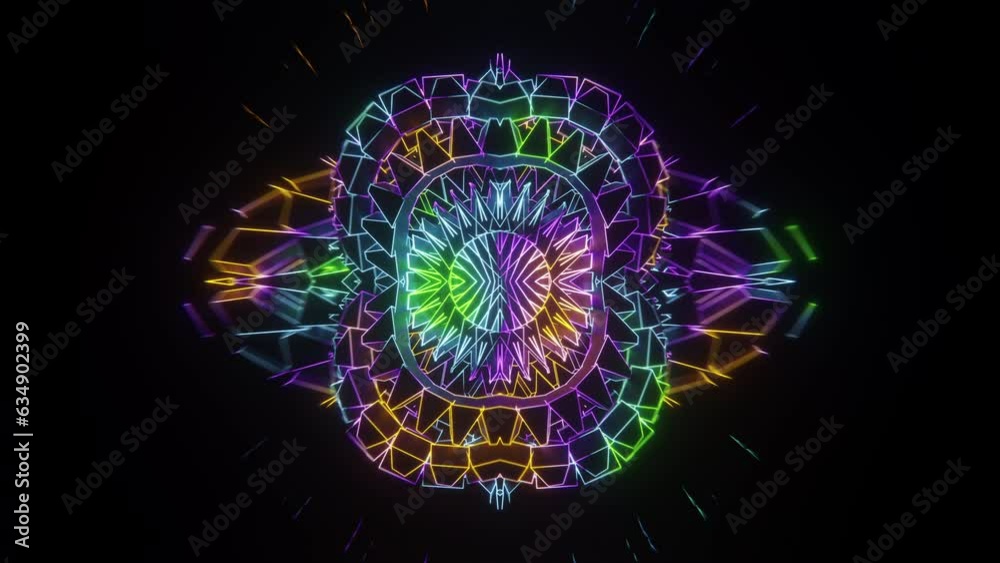 Psychedelic Seamless VJ Loop Psytrance mandala organic 4k