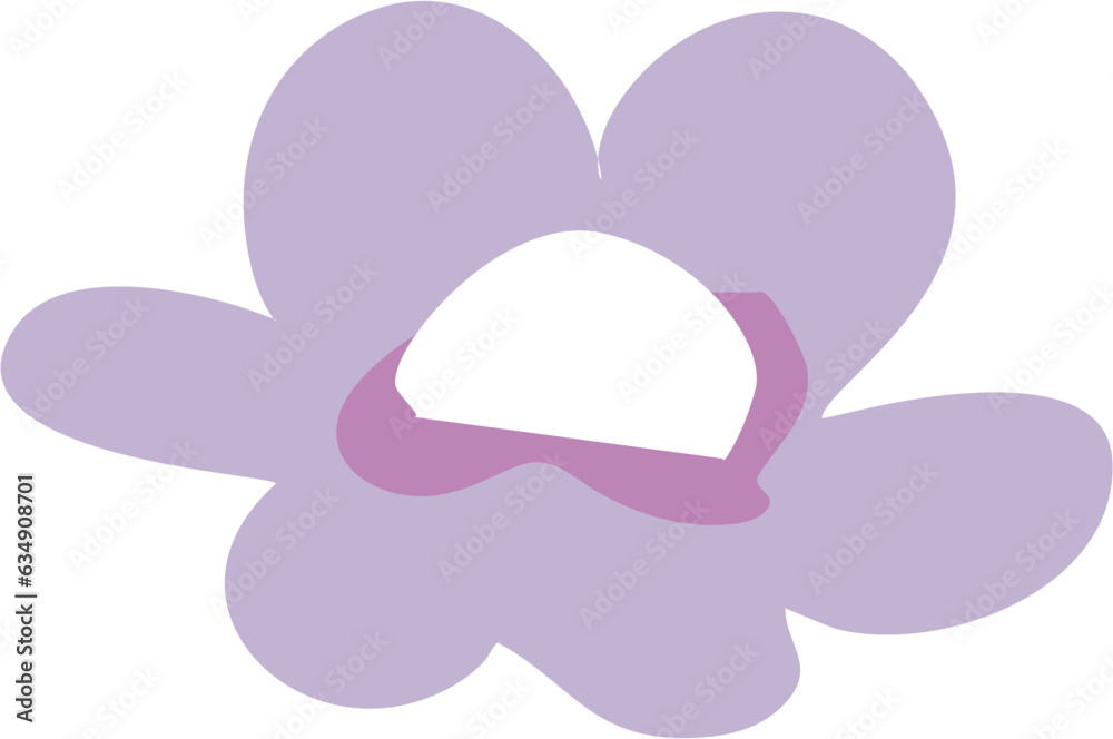 Abstract hand drawn trendy flower Abstract hand drawn trendy flower