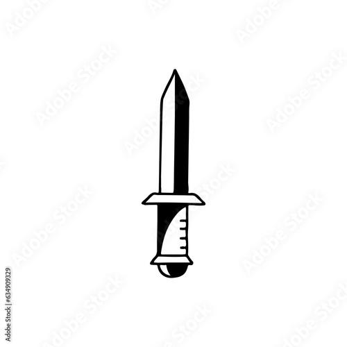 vector sword doodle illustration concept