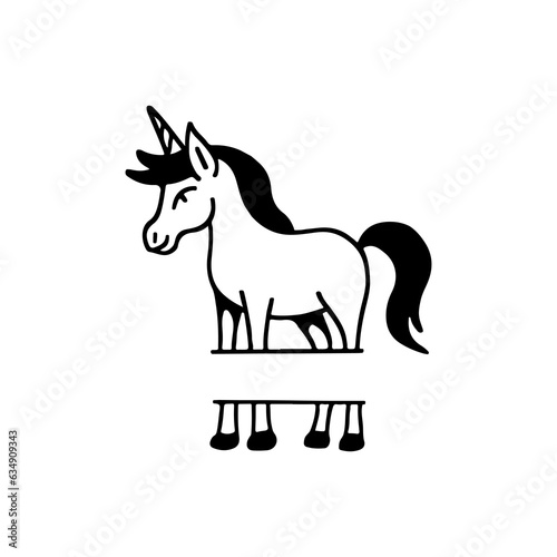 vector illustration of horse with clipped leg concept