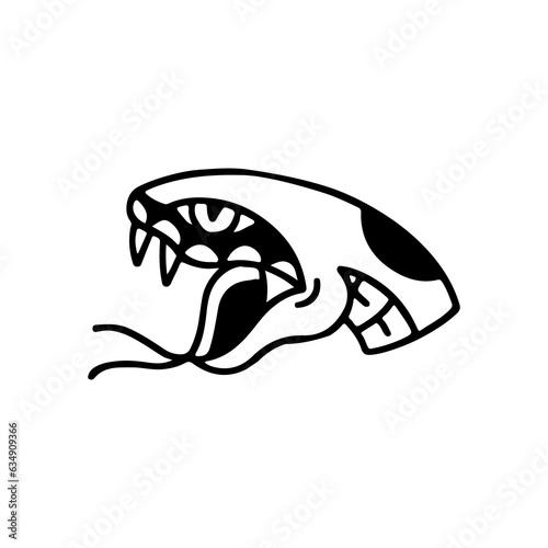 vector illustration of snake head