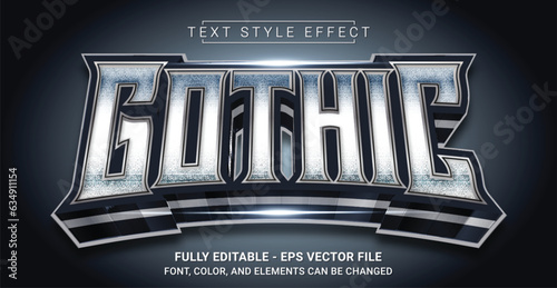 Gothic Text Style Effect. Editable Graphic Text Template.
