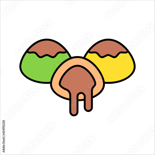 Mochi icon vector. Mochi logo design. Japanese rice dessert. vector illustration on white background